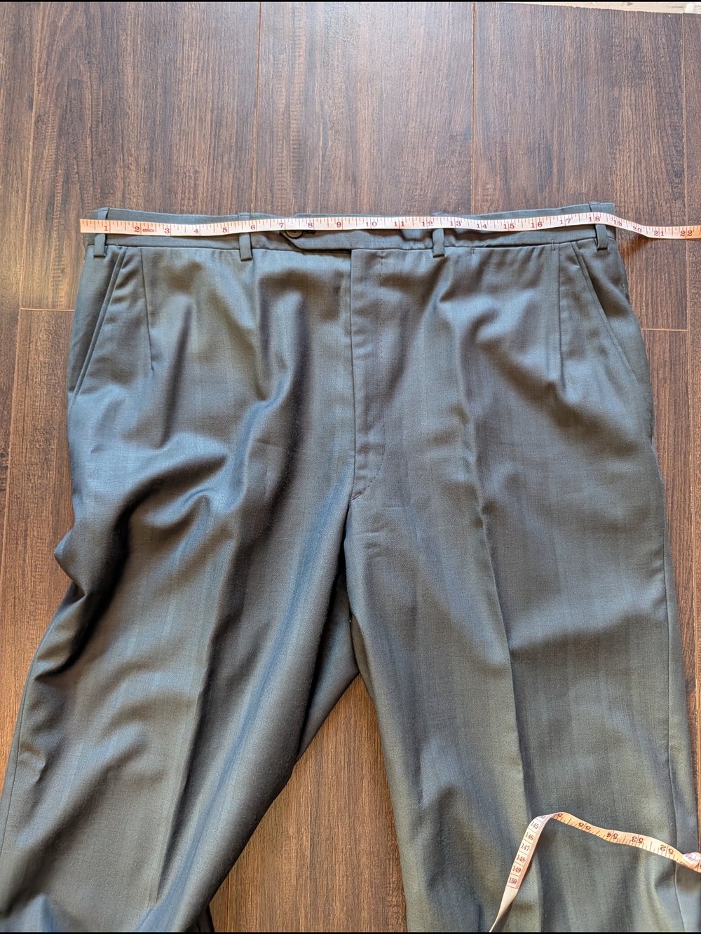 Brioni 2pc Suit Green Herringbone Striped Wool Mens Made In Italy 56 - Picture 16 of 16